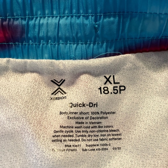 Xersion Women's Athletic Shorts Teal/Wine & Red Size XL Quick Dri - Picture 6 of 9